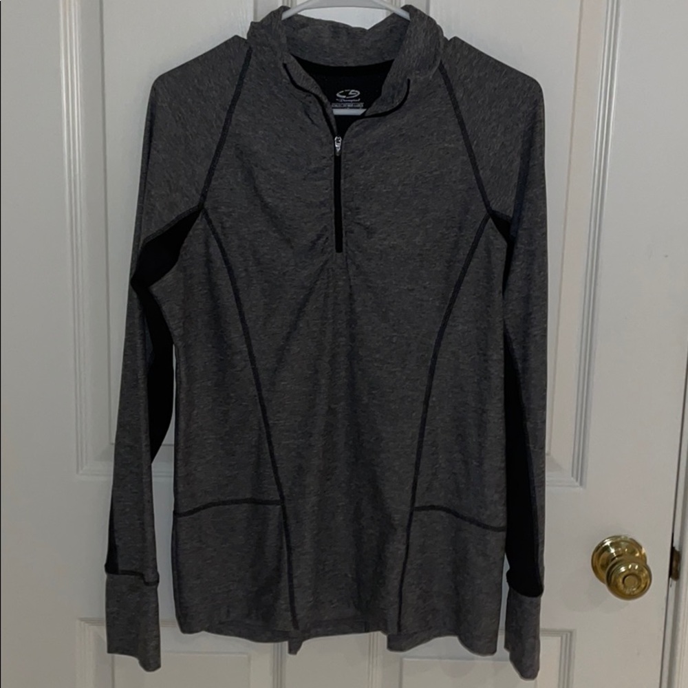 Gray Long sleeve workout shirt